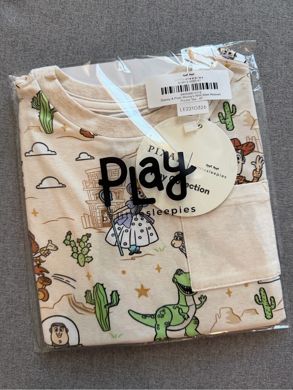 Little Sleepies Toy Story Woody's Wild West Relaxed Pocket Tee